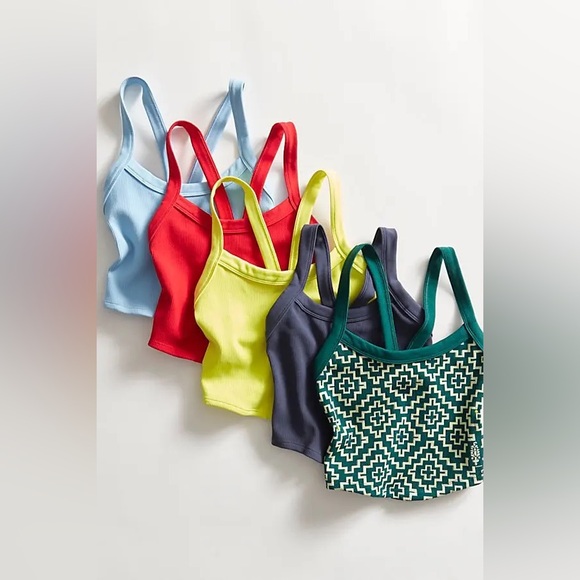 NWT Free People FP Movement All Clear Jacquard Cami evergreen geo XS/S, M/L, XL - Picture 5 of 10